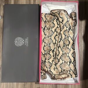 Vince Camuto Knee High Boot Python size 10